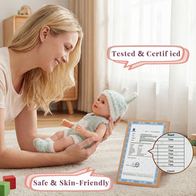 BABESIDE bath time setup with doll and accessories for splash-friendly fun.