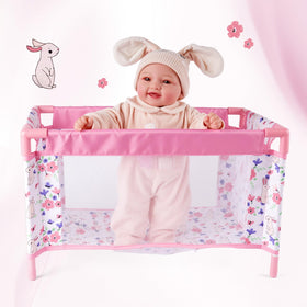 BABESIDE doll bed sized for 18–20 inch dolls promotes imaginative caretaking.
