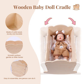 BABESIDE doll bedding set complements the crib for on-theme cuddle time