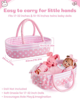 BABESIDE doll bib set, keeps accessories clean during pretend meals.