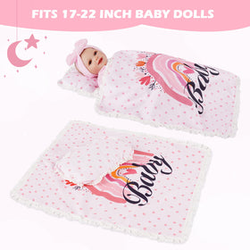 Soft BABESIDE doll blanket providing warmth during pretend care routines