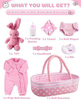 BABESIDE doll bodysuit for 17-22 inch dolls, easy dressing and play.