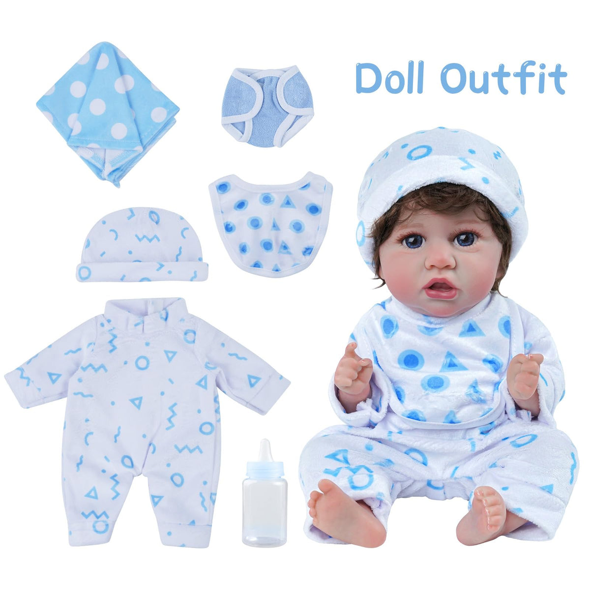 BABESIDE doll bottle supports realistic feeding play