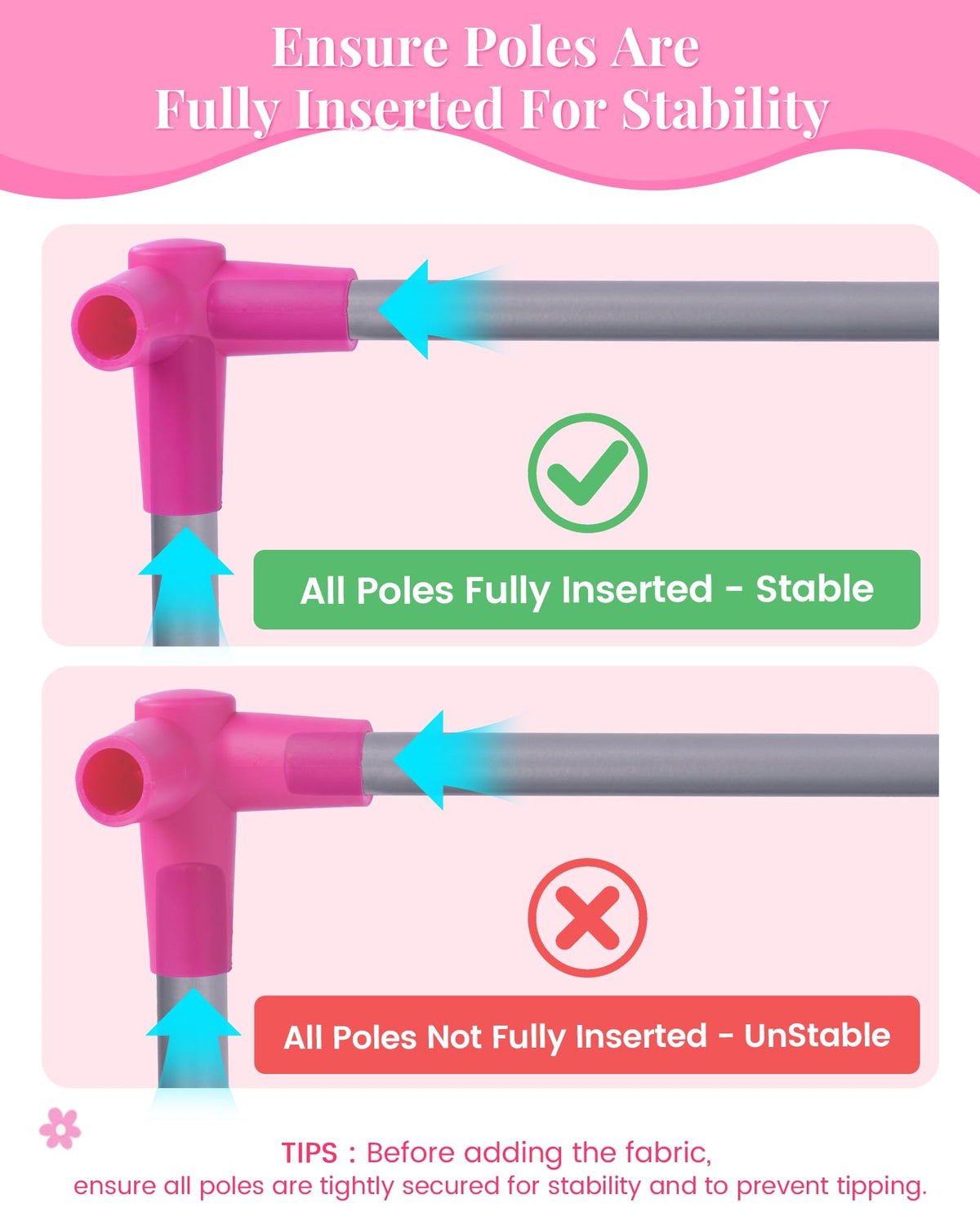 BABESIDE sturdy frame supports lasting doll bed time.
