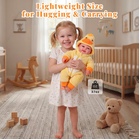 BABESIDE magnetic pacifier included to enhance soothing role-play.