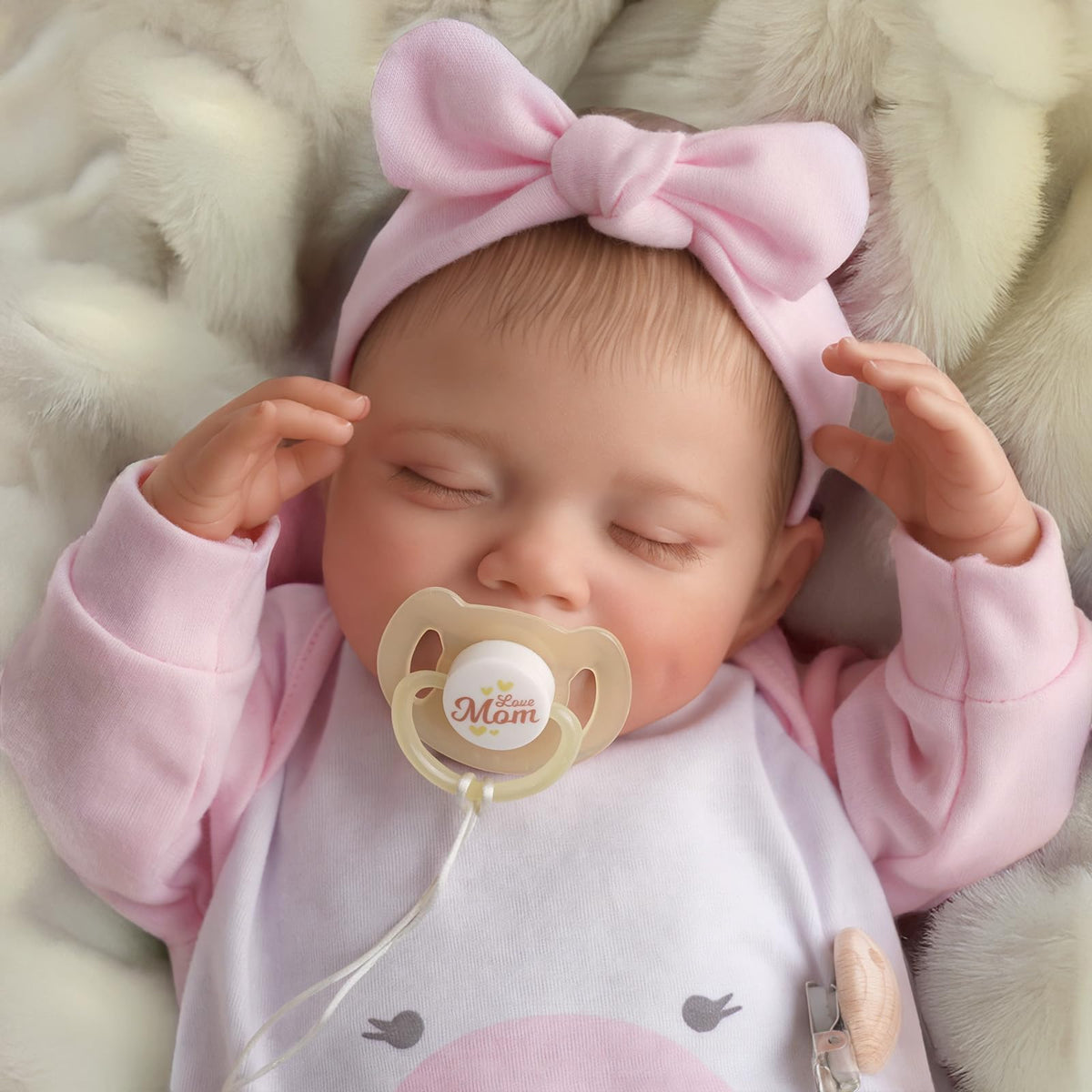 Babeside doll soft body provides cuddly, lifelike touch.