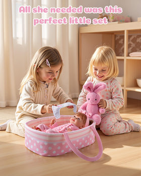 BABESIDE doll towel set, soft and gentle for cuddle-ready care.