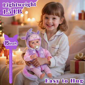 Babeside doll with bottle set for realistic feeding pretend play