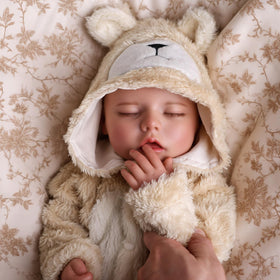 BABESIDE drink-wet-doll-17in bear outfit for interactive feeding and potty practice