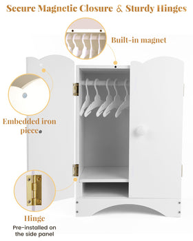 BABESIDE durable wooden closet with magnetic closure for secure playtime.