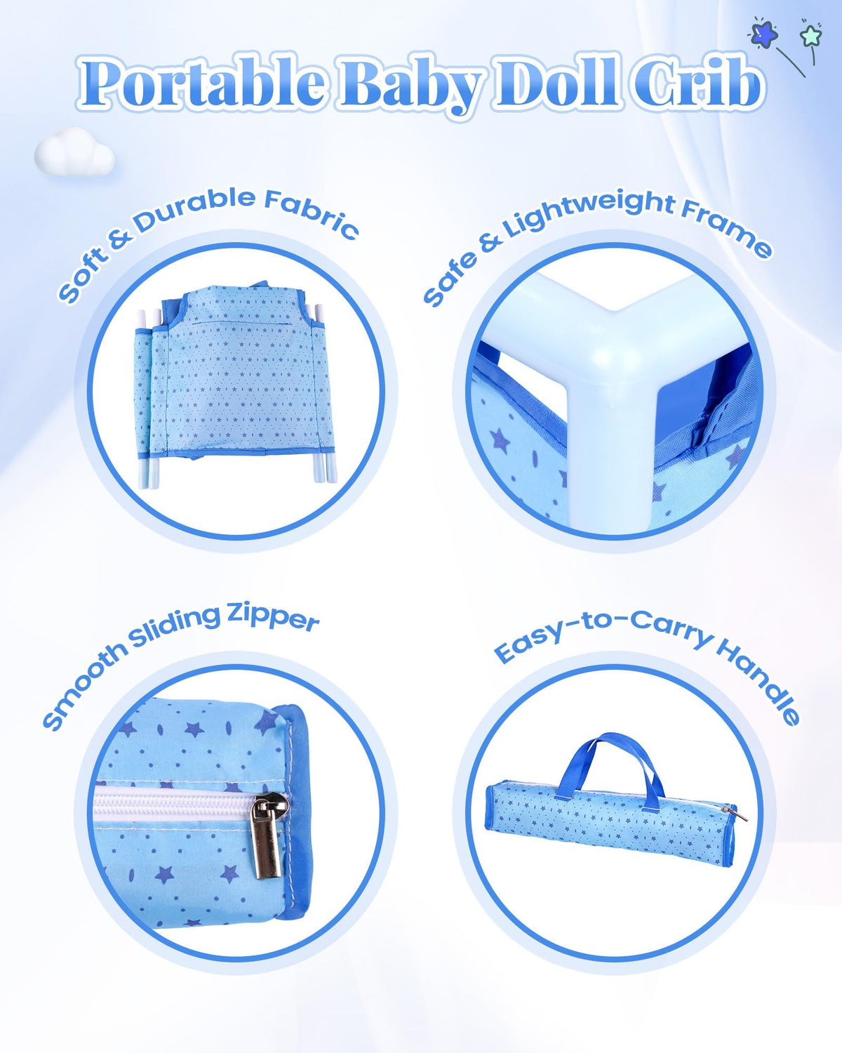 BABESIDE folded compact size for travel and easy storage.
