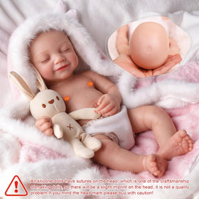 BABESIDE full-platinum-silicone body delivers skin-like softness for realistic holding