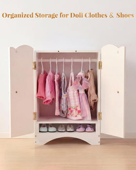 BABESIDE magnetic doors keep doll clothes safe between play sessions.
