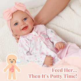 BABESIDE hand-painted face with rosy cheeks for authentic newborn charm.