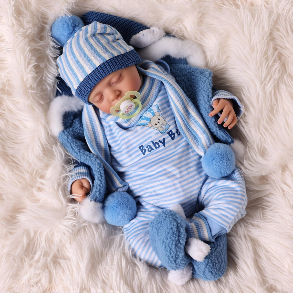 BABESIDE lifelike 20-inch baby doll with soft vinyl skin and poseable limbs.