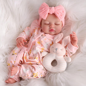 BABESIDE lifelike reborn doll sleeping face for soothing real-life cuddle play