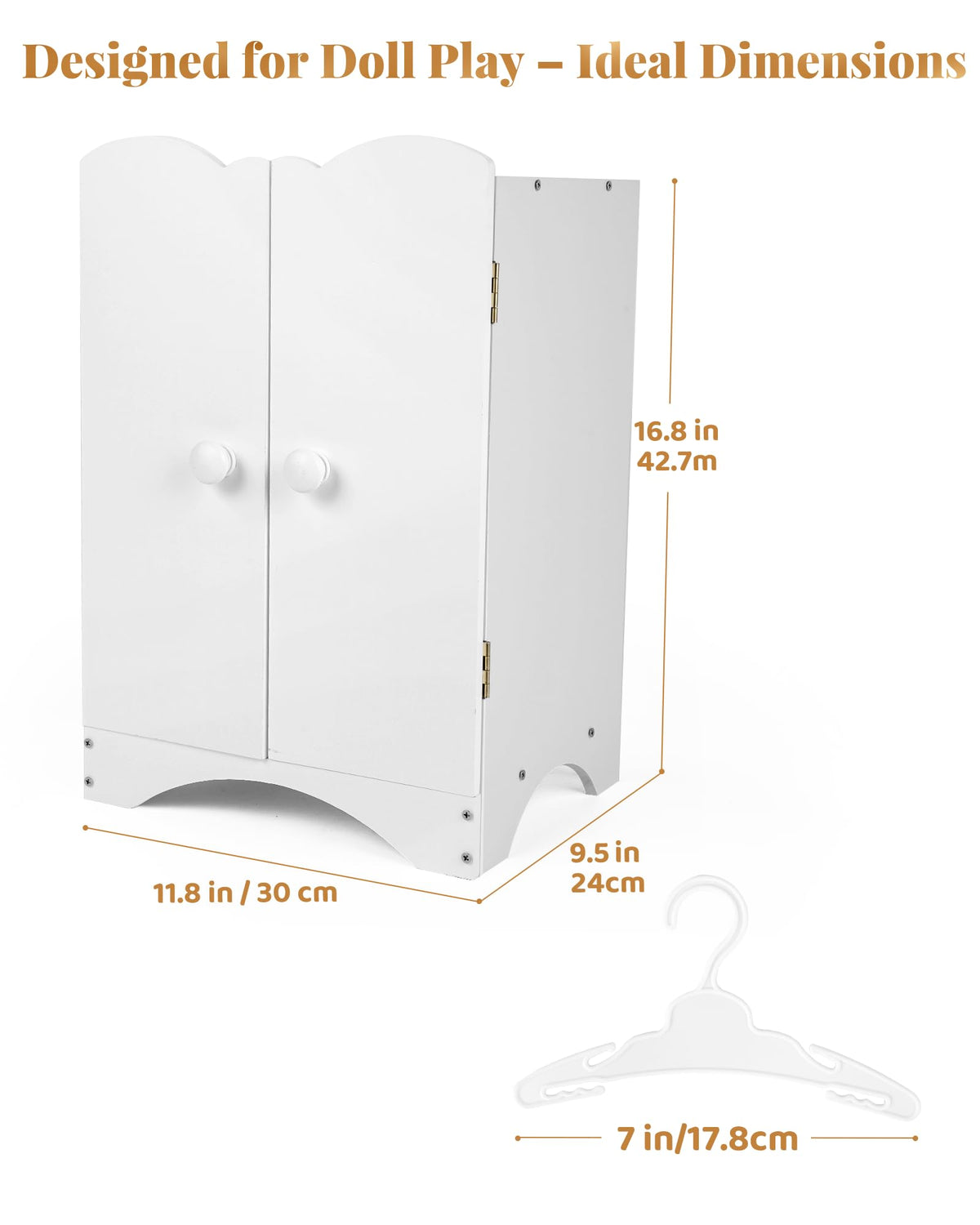 BABESIDE compact closet supports imaginative dress up and organization.