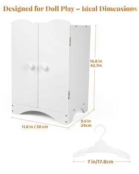 BABESIDE compact closet supports imaginative dress up and organization.