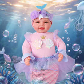 Babeside Mermaid Doll 15inch gift box enhances unboxing delight.