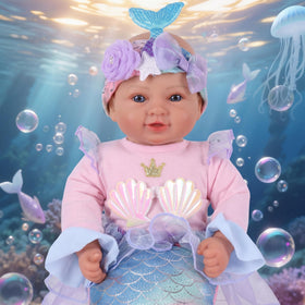 BABESIDE Mermaid Doll headband scene adds ocean fantasy for kids.