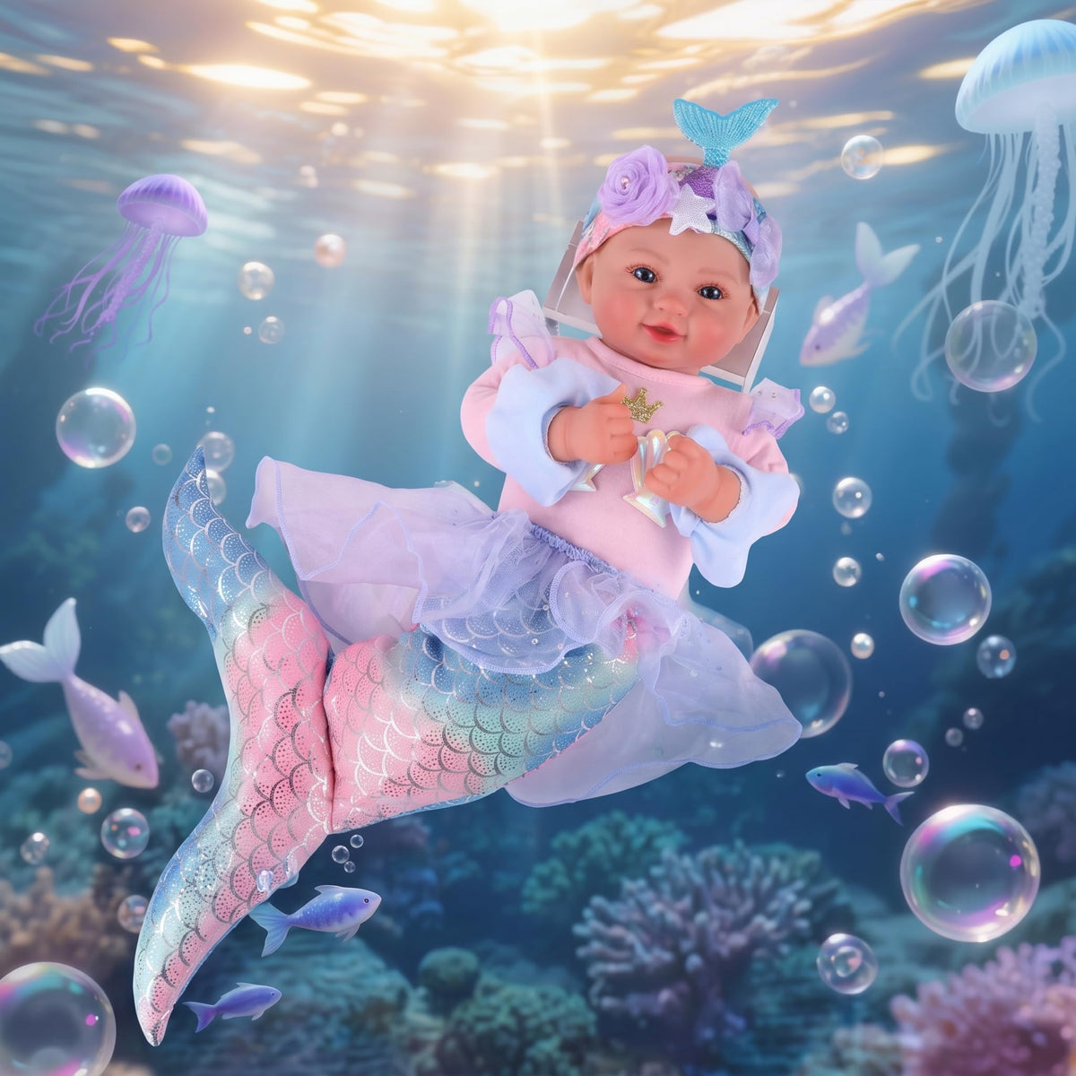 BABESIDE Mermaid Doll gift-ready packaging perfect for birthdays.