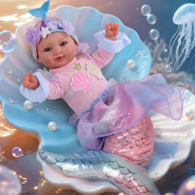 BABESIDE Mermaid Doll tail outfit inspires imaginative play and dress-up.