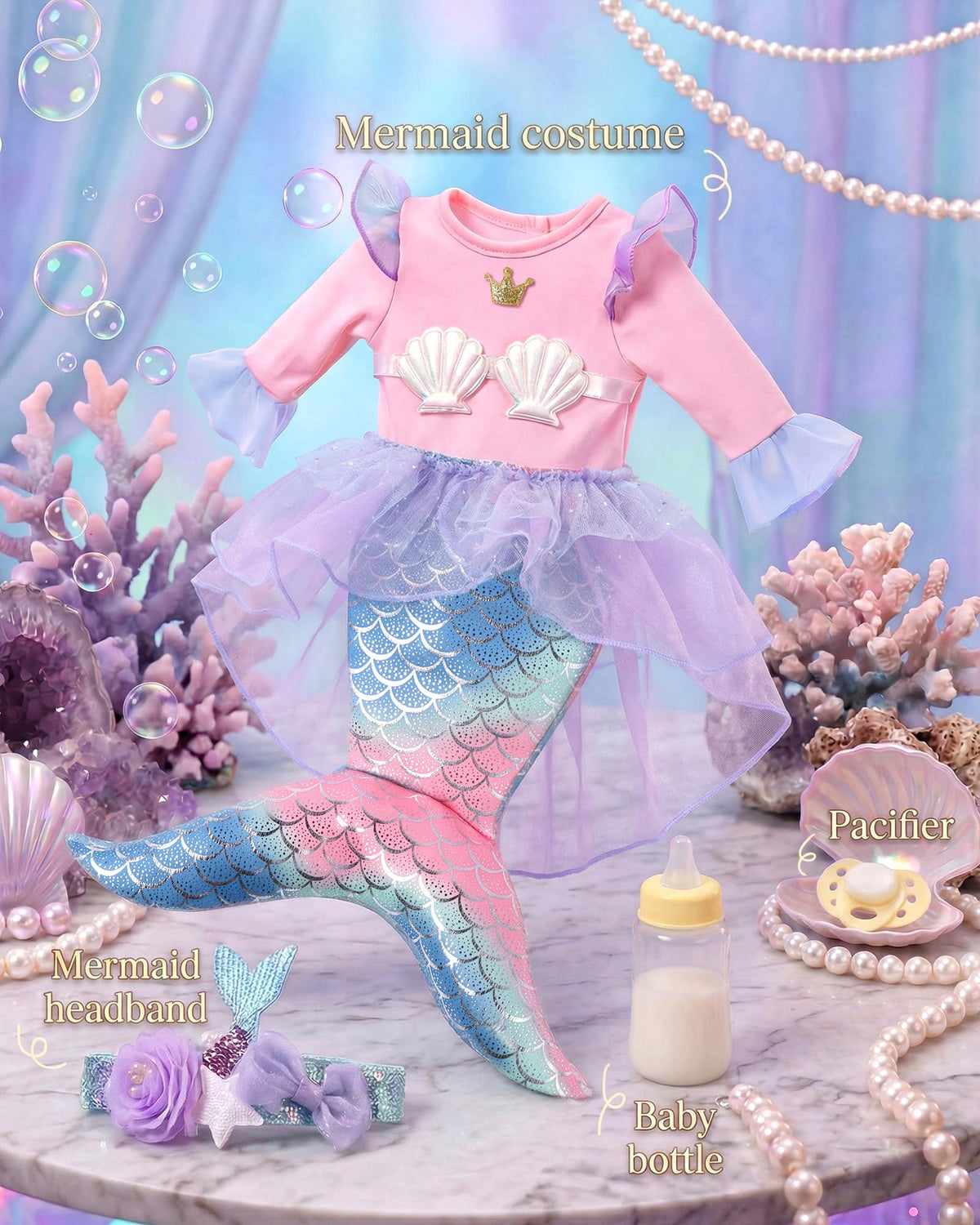 BABESIDE Mermaid Doll vinyl limbs support realistic pretend scenarios.