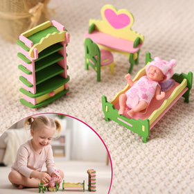 BABESIDE mini-bedroom furniture set enhancing cozy play environments and display setups