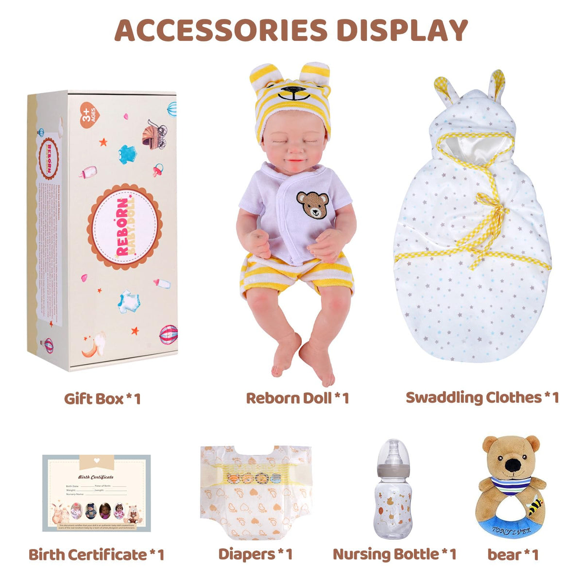 BABESIDE doll mouth not magnetic, supports pacifier-free play.