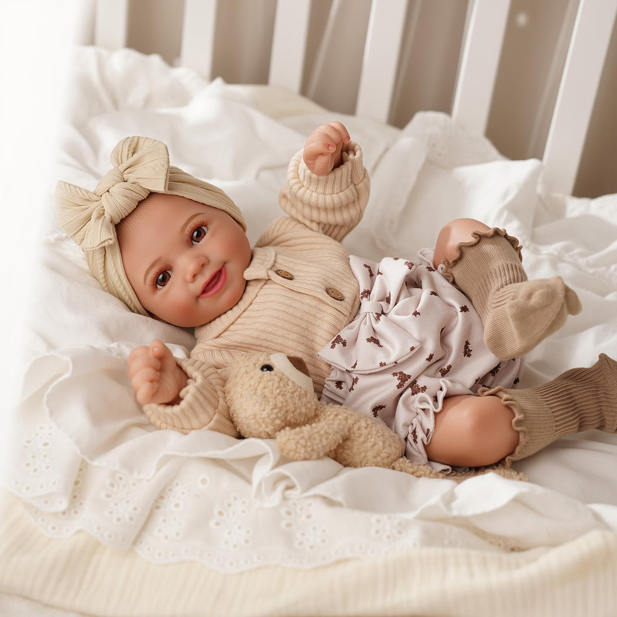 BABESIDE Poseable-joints doll enables interactive storytelling and flexible posing.