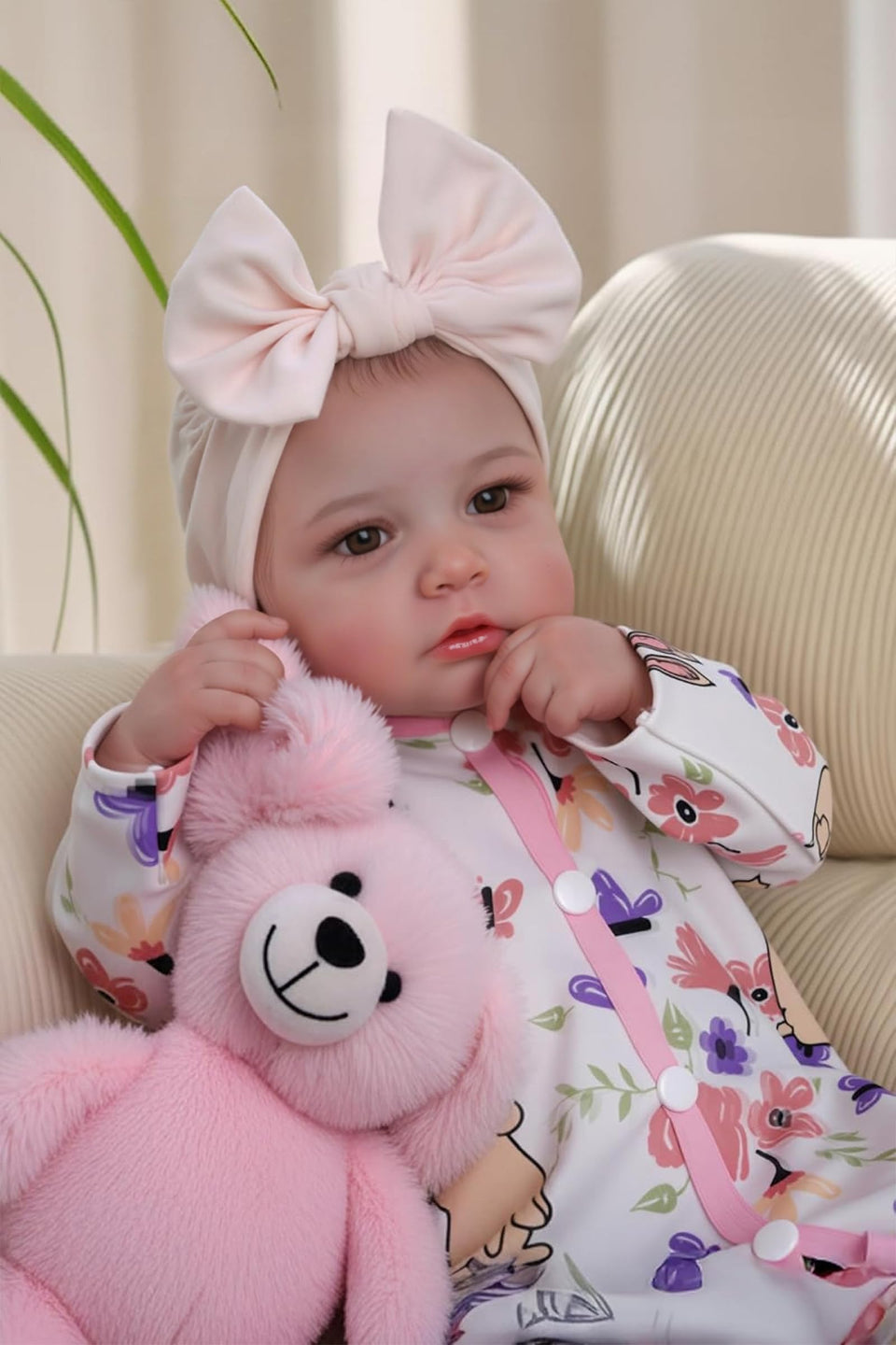 BABESIDE Reborn 20-inch doll front view offers cuddly realism for imaginative play.