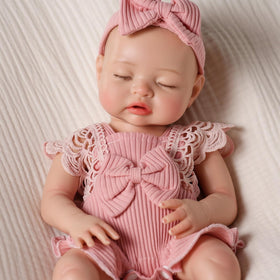 BABESIDE Reborn silicone full-body 16-inch sleeping girl doll for gentle pretend care