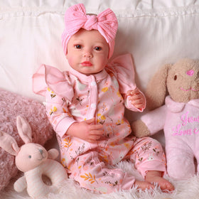 BABESIDE Reborn doll soft vinyl and cloth body for cuddly, poseable play