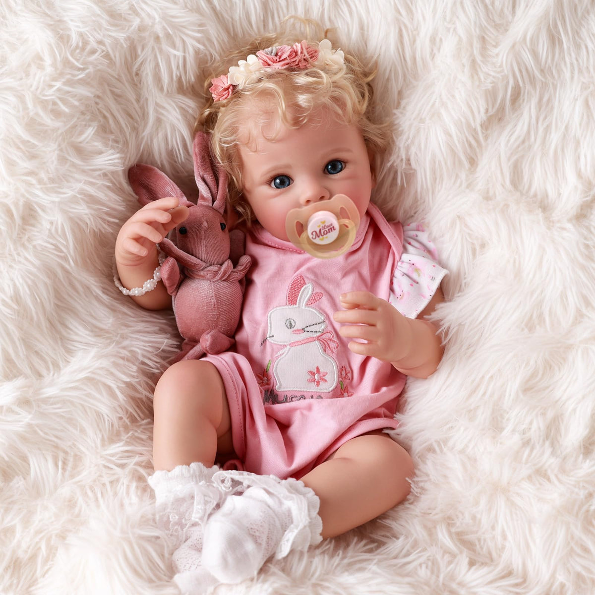 BABESIDE Reborn doll soft vinyl limbs provide safe tactile play for kids.