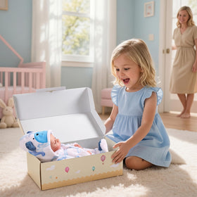 Easy-clean design of the Babeside doll with a damp cloth routine.