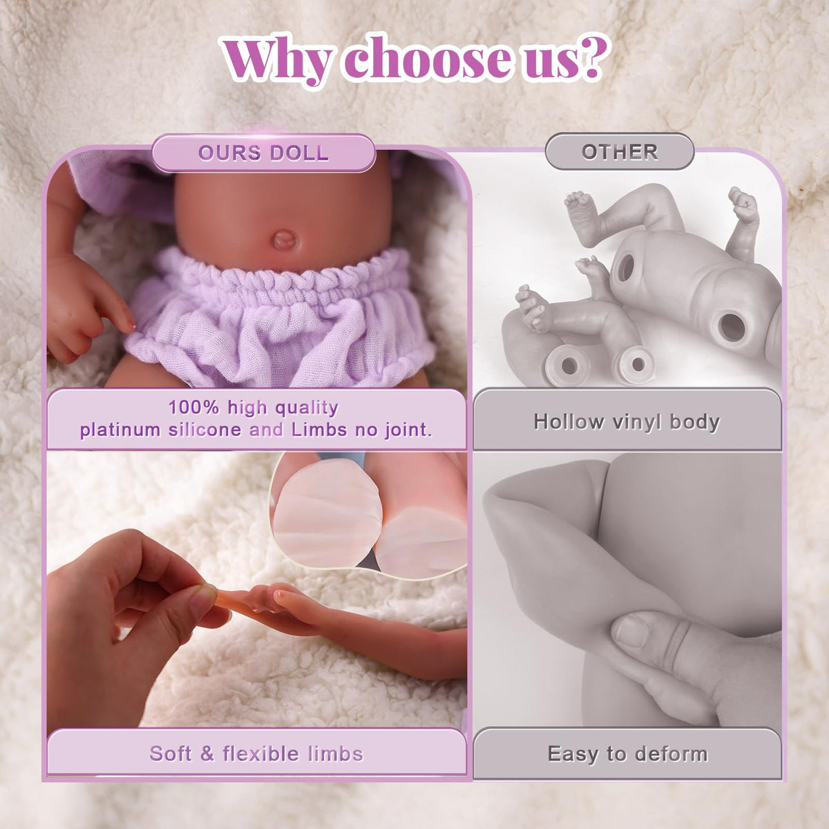 BABESIDE safety standards ensure supervised play with safe, hypoallergenic material.