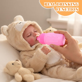 BABESIDE sleeping-face-closeup-doll captures realistic newborn calm for comforting cuddle play