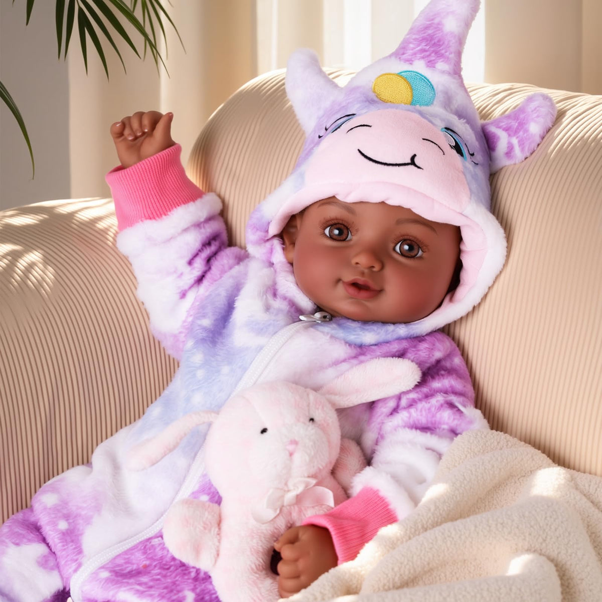 BABESIDE soft-body doll with poseable limbs for easy pretend play.