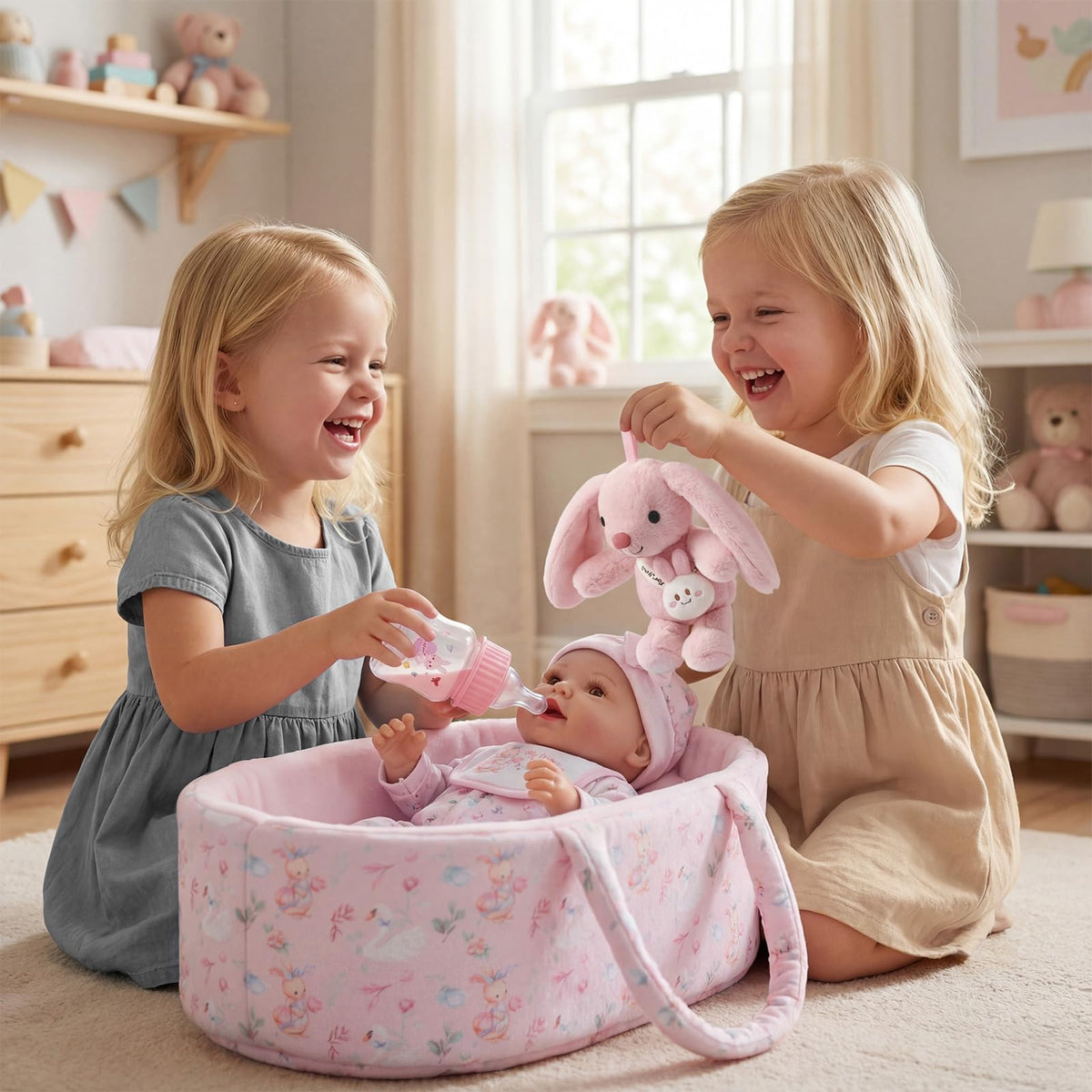 BABESIDE floral patterns add charm to 12-15 inch doll clothes