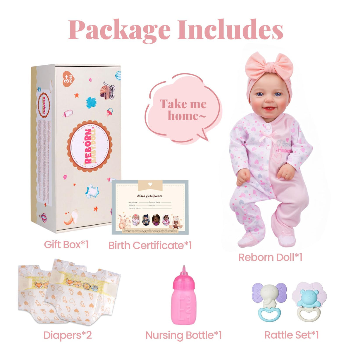 BABESIDE soft hair and fine detailing for an immersive newborn look.