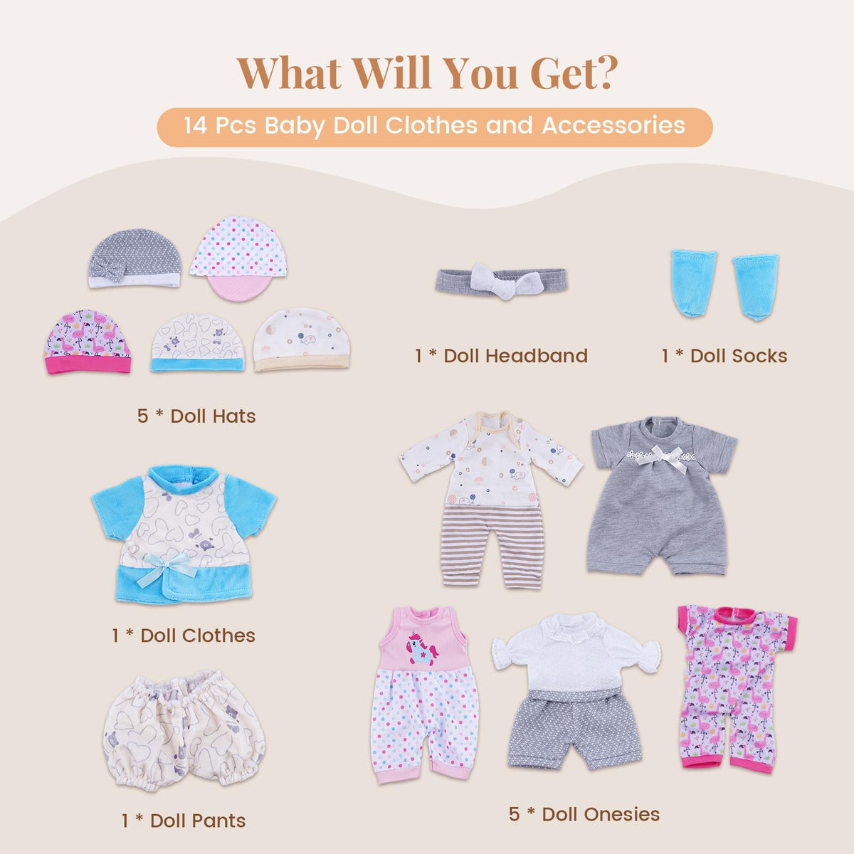 BABESIDE soft, skin-friendly doll clothes for gentle play