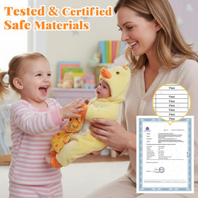 BABESIDE soft vinyl skin doll with lifelike feel for gentle nurturing.