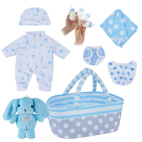 BABESIDE star-pattern doll clothes and bassinet for portable play and storage