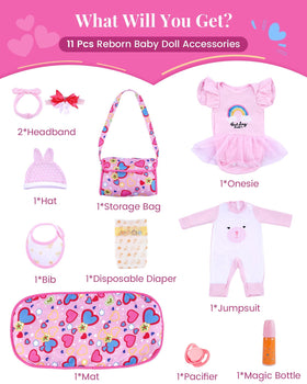 BABESIDE storage bag keeps doll clothes organized on the go.