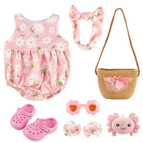 BABESIDE summer floral babydoll clothes for 16-20 inch dolls, ideal for creative dress-up