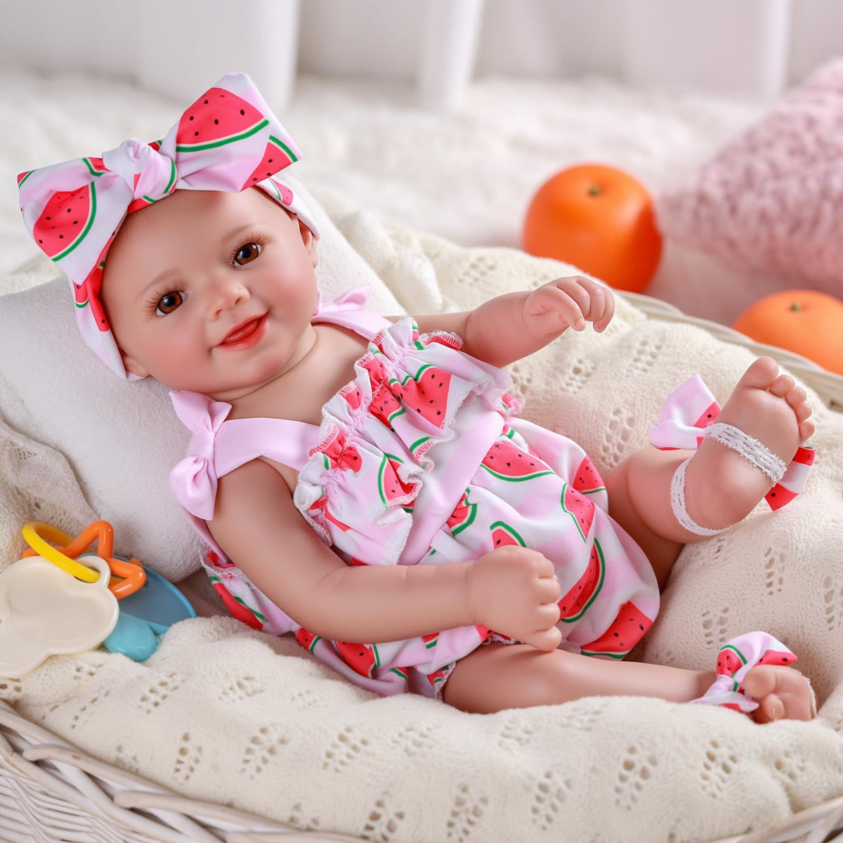 BABESIDE Sunny outfit and hair detail enhances lifelike charm for pretend play
