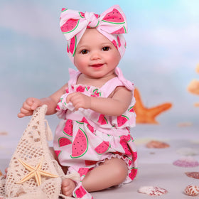 BABESIDE Sunny poseable joints allow natural seated and toddler-friendly poses