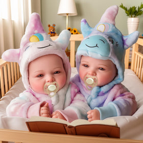 Babeside twins support social and emotional play through storytelling.