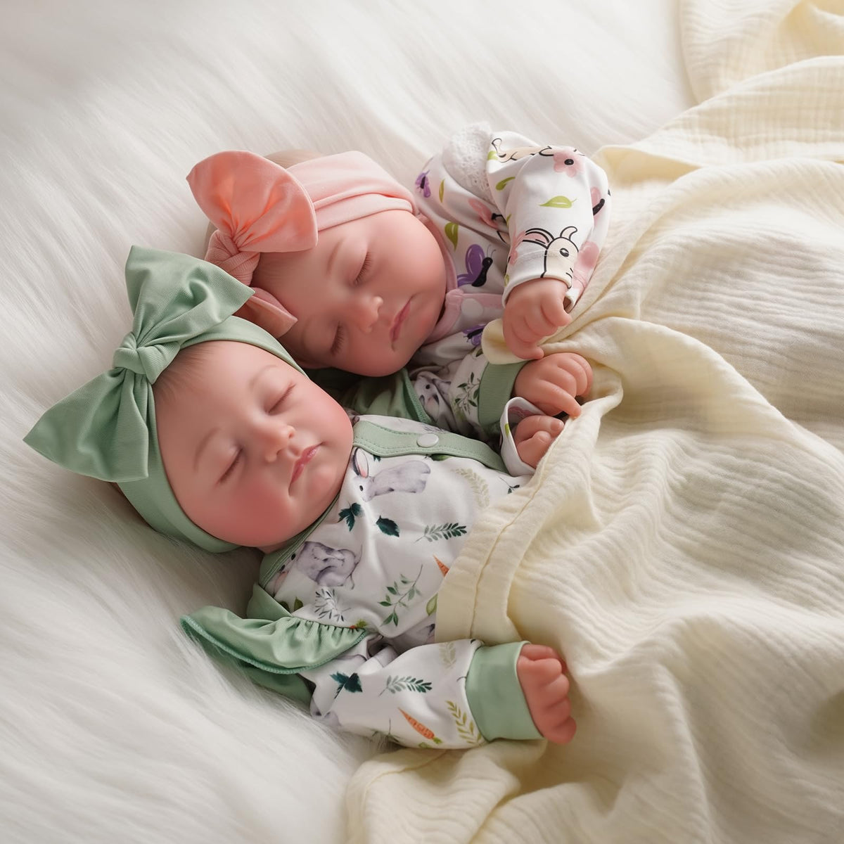Babeside twins dolls hair and eyelashes emphasize craftsmanship for storytelling