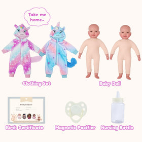 Babeside premium silicone vinyl twins with hand-painted features.